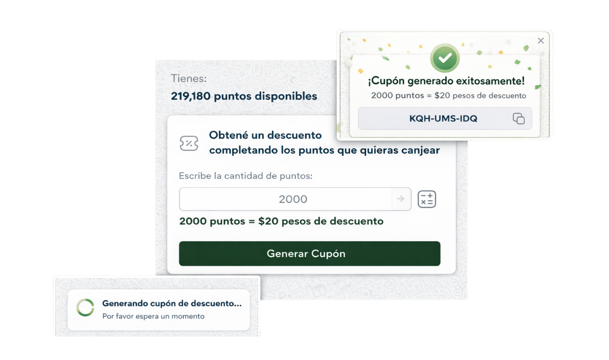 Cupón listo para usar en el checkout